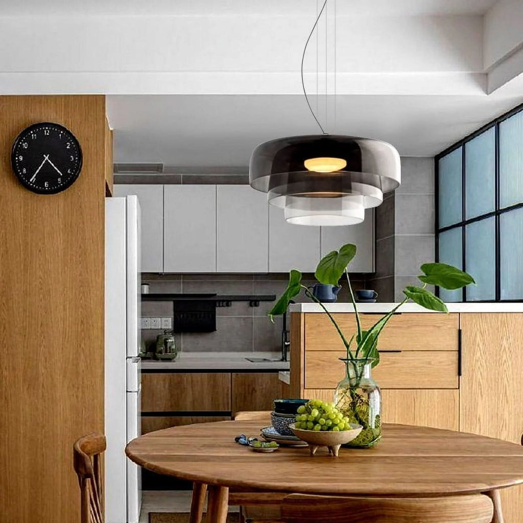 Lampada a Sospensione in Vetro Nordic – Pendant Unico in Metallo e Vetro
