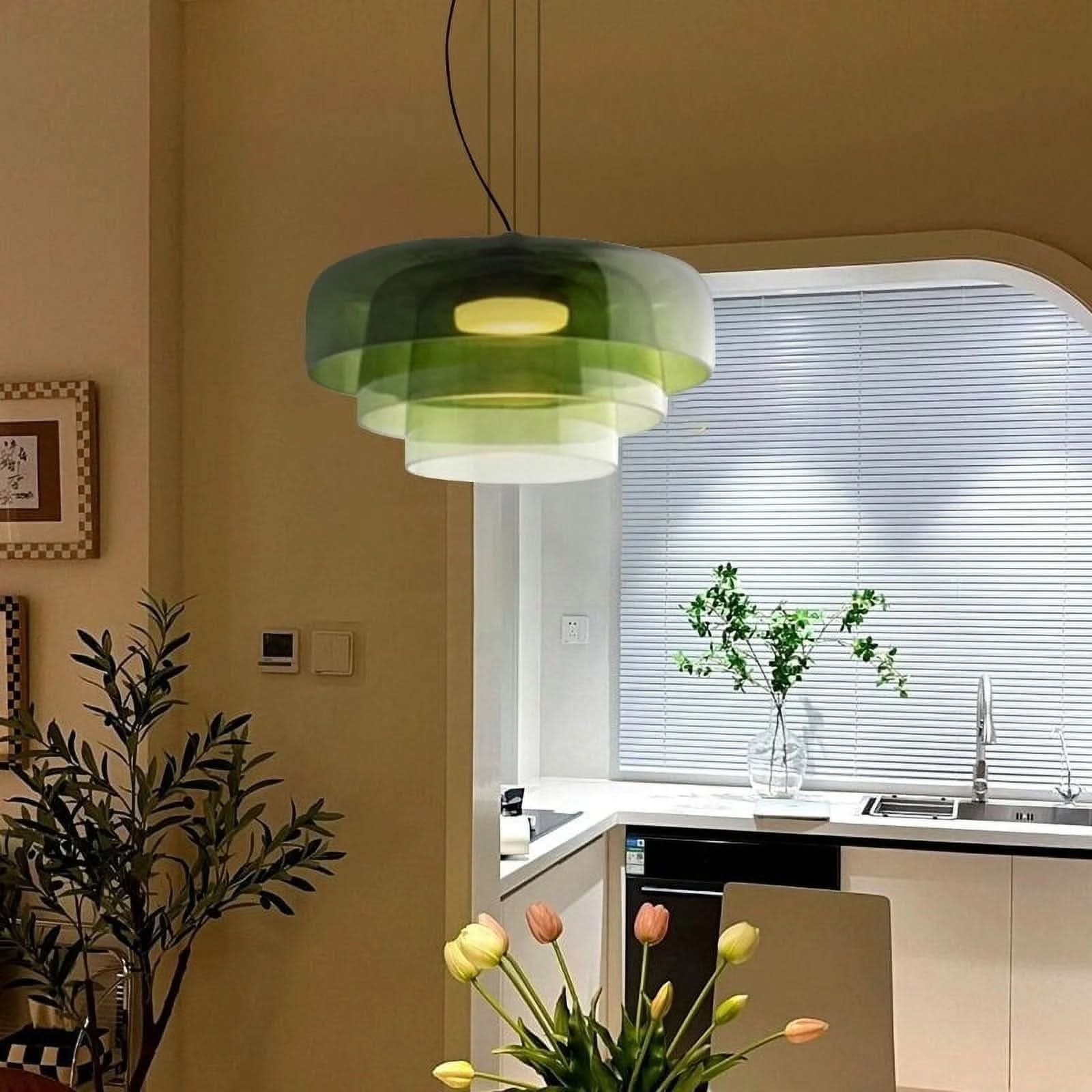 Lampada a Sospensione in Vetro Nordic – Pendant Unico in Metallo e Vetro