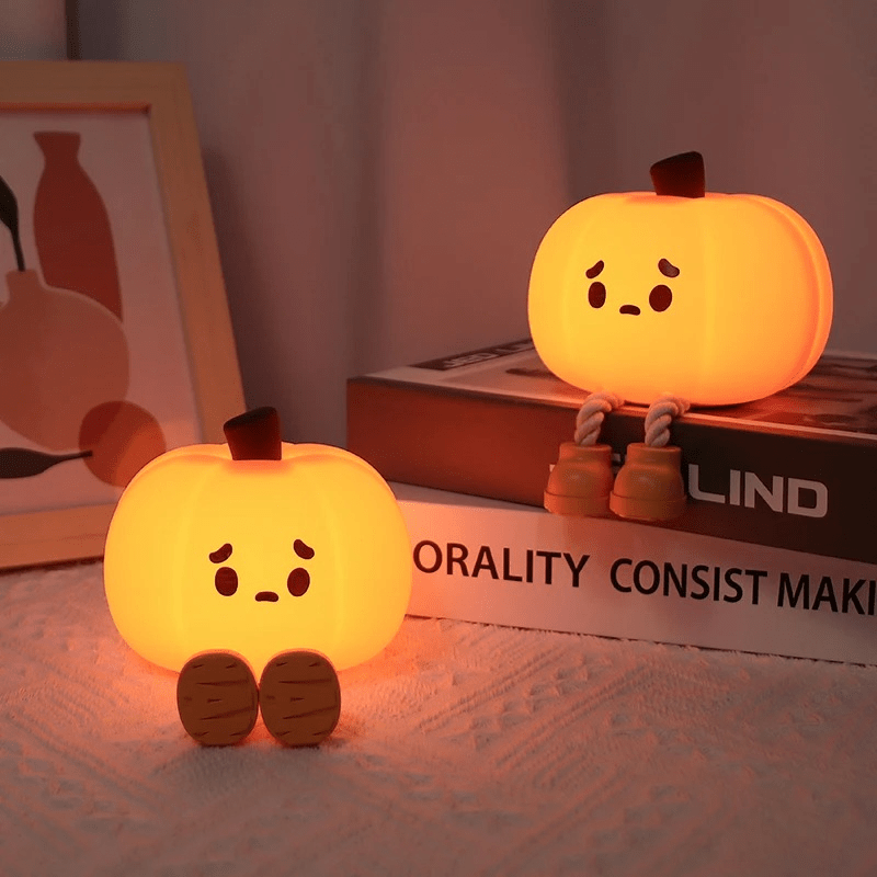 GlowBuddy – Lampada Notturna a Forma di Zucca per Bambini