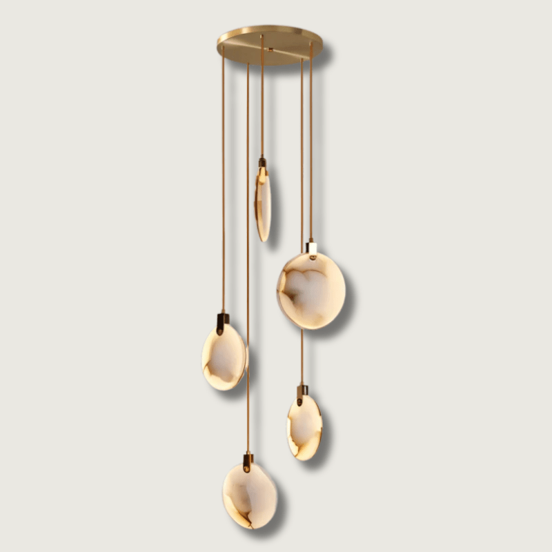 Lampadario a Anello LED MarbleGlow – Design Moderno in Marmo