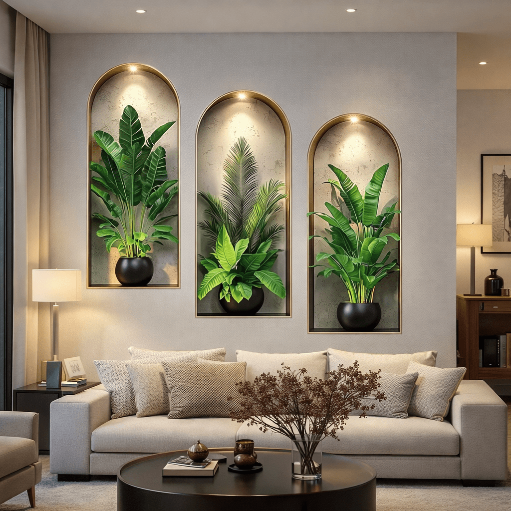 GREENVUE – Adesivi Murali 3D di Piante Realistici per un Decorazione Domestica Senza Sforzo