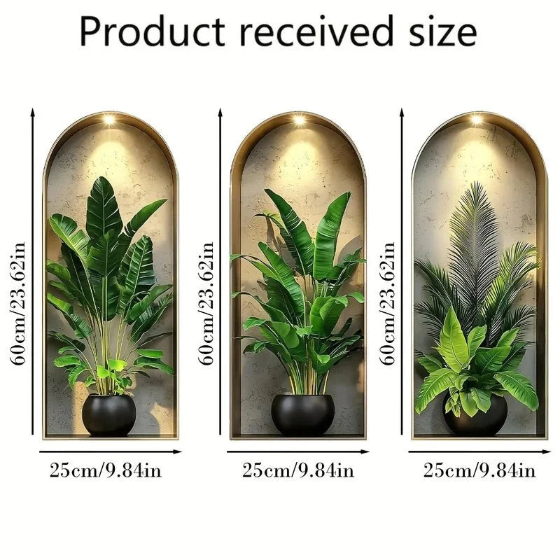 GREENVUE – Adesivi Murali 3D di Piante Realistici per un Decorazione Domestica Senza Sforzo