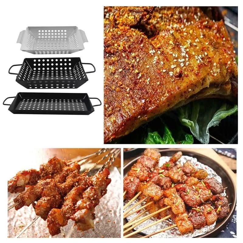 CESTO PER GRIGLIA – Strumento BBQ Antiaderente per una Grigliata Facile