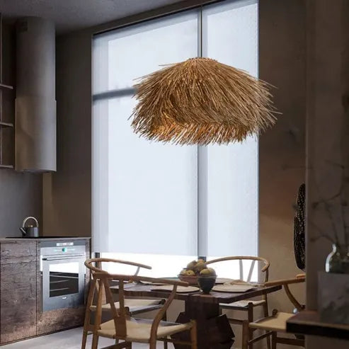Lampada a Sospensione in Rattan Fatta a Mano per un Atmosfera Calda e Naturale in Casa