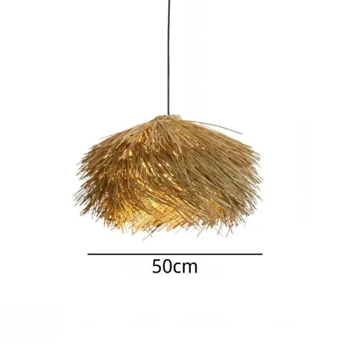 Lampada a Sospensione in Rattan Fatta a Mano per un Atmosfera Calda e Naturale in Casa