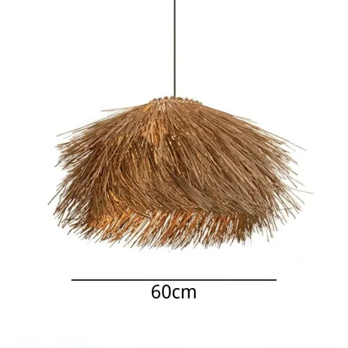 Lampada a Sospensione in Rattan Fatta a Mano per un Atmosfera Calda e Naturale in Casa