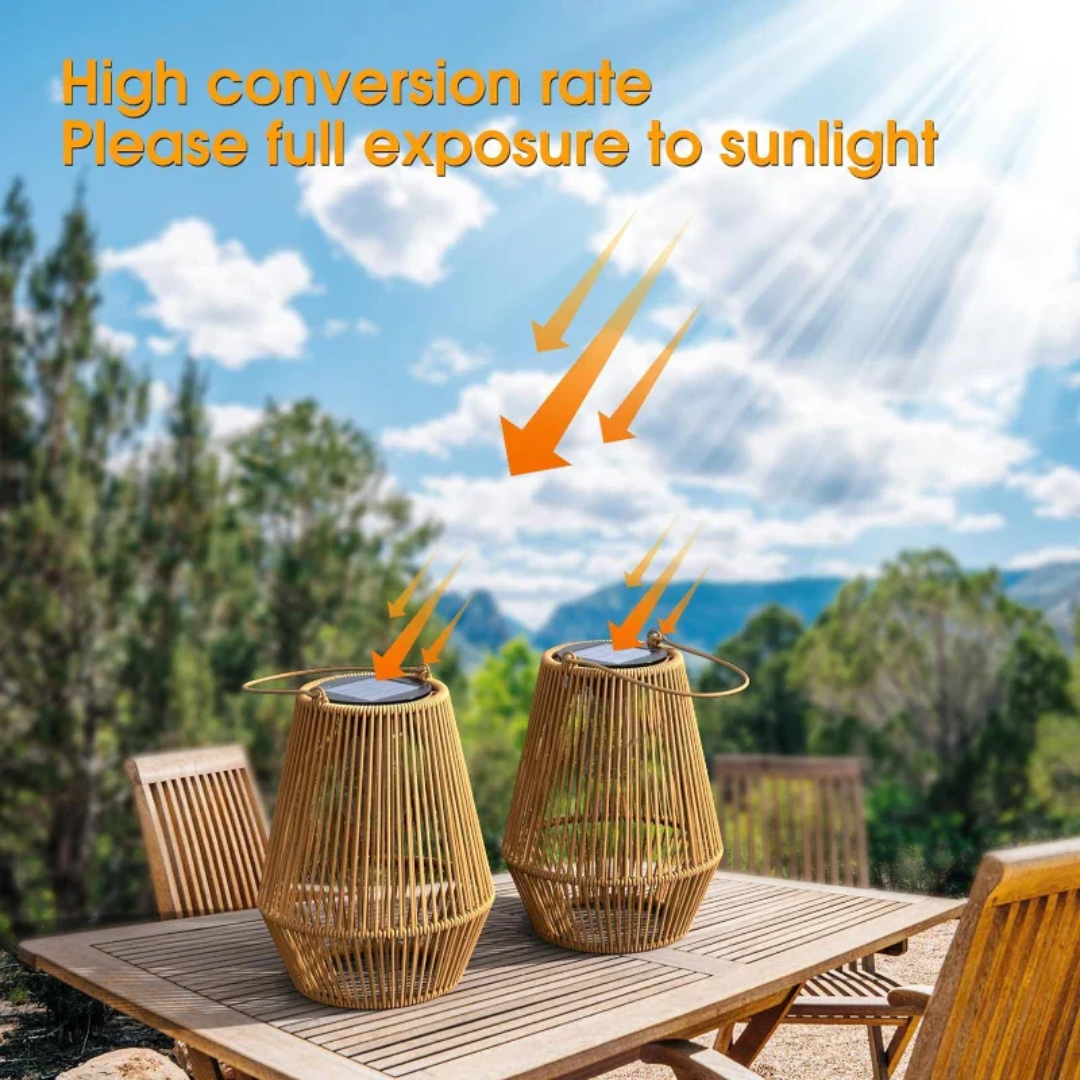 Lampada da giardino solare impermeabile fatta a mano - SunWeave