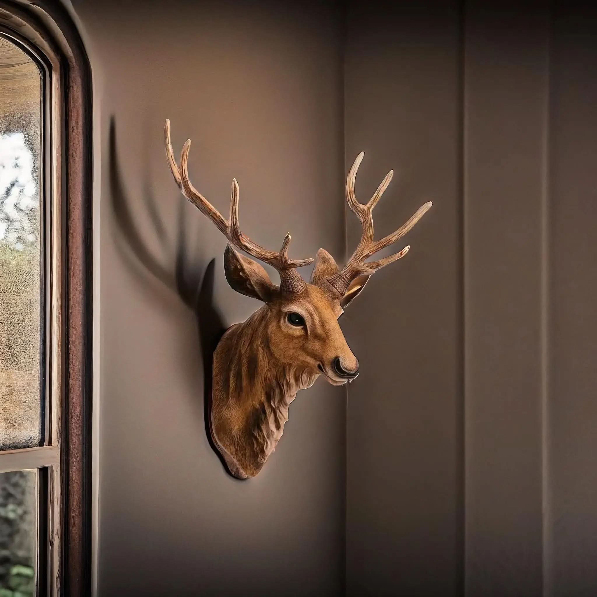 Decorazione da Parete con Testa di Cervo Finta