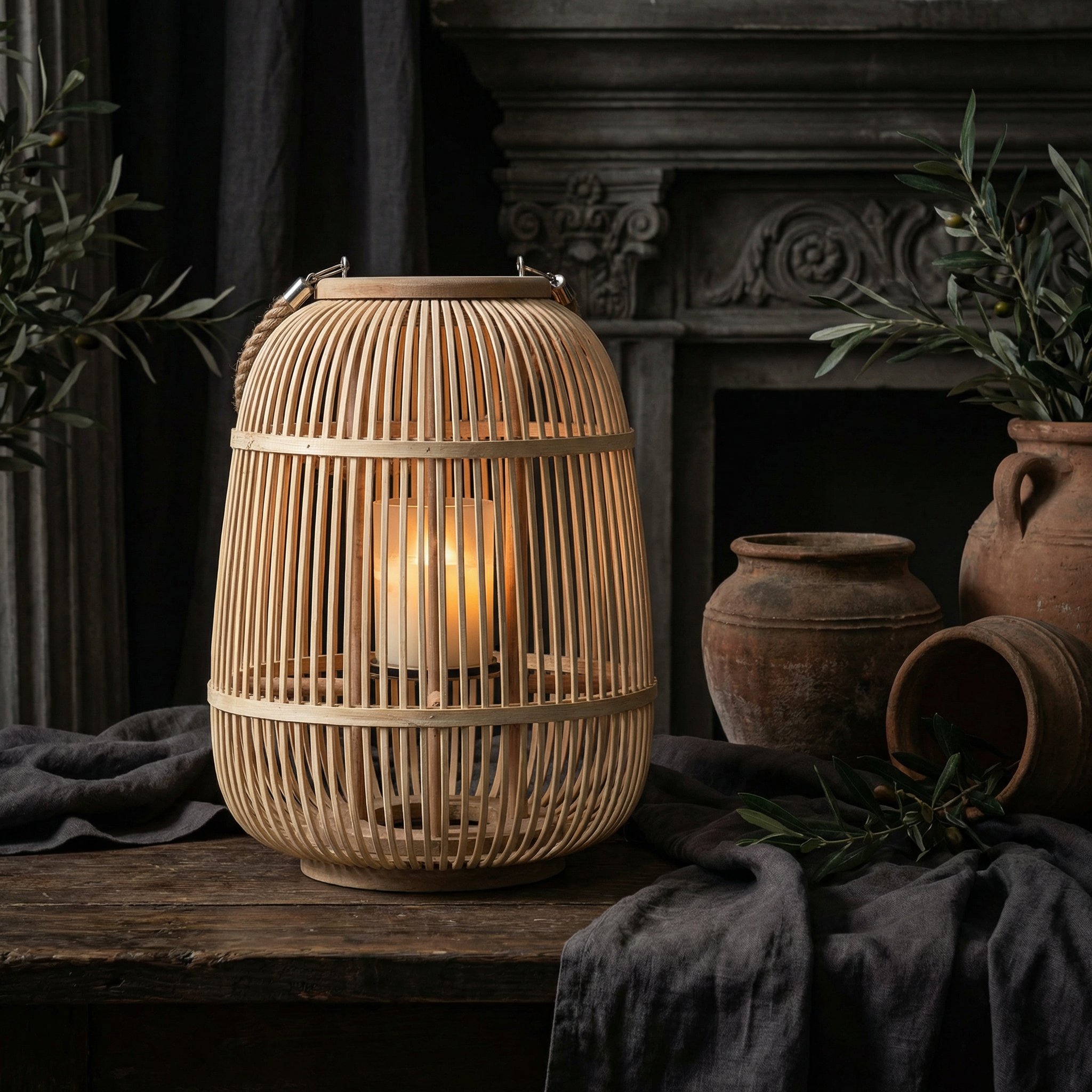 Lanterna in Rattan