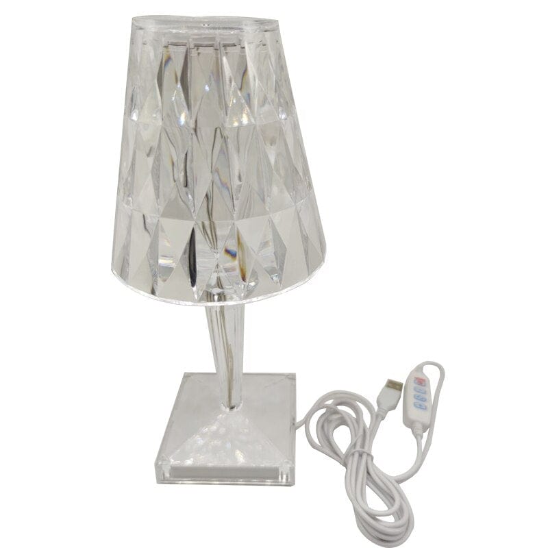 CrystaLamp - Lampada da tavolo LED in cristallo di diamante