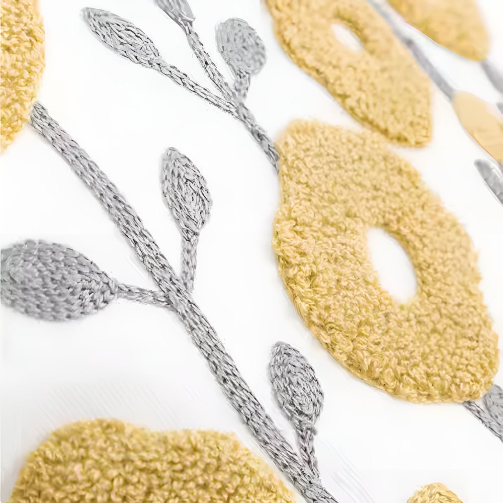 Kolo | Fodera per Cuscino in Microfibra Ricamata a Fiori con Zip Discreta per Divano, Letto e Poltrona