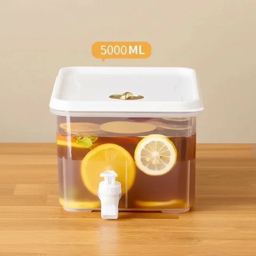 HYDRATANK – Distributore d'Acqua Fredda da 5L con Rubinetto Facile da Versare, Costruzione in Plastica PP Resistente