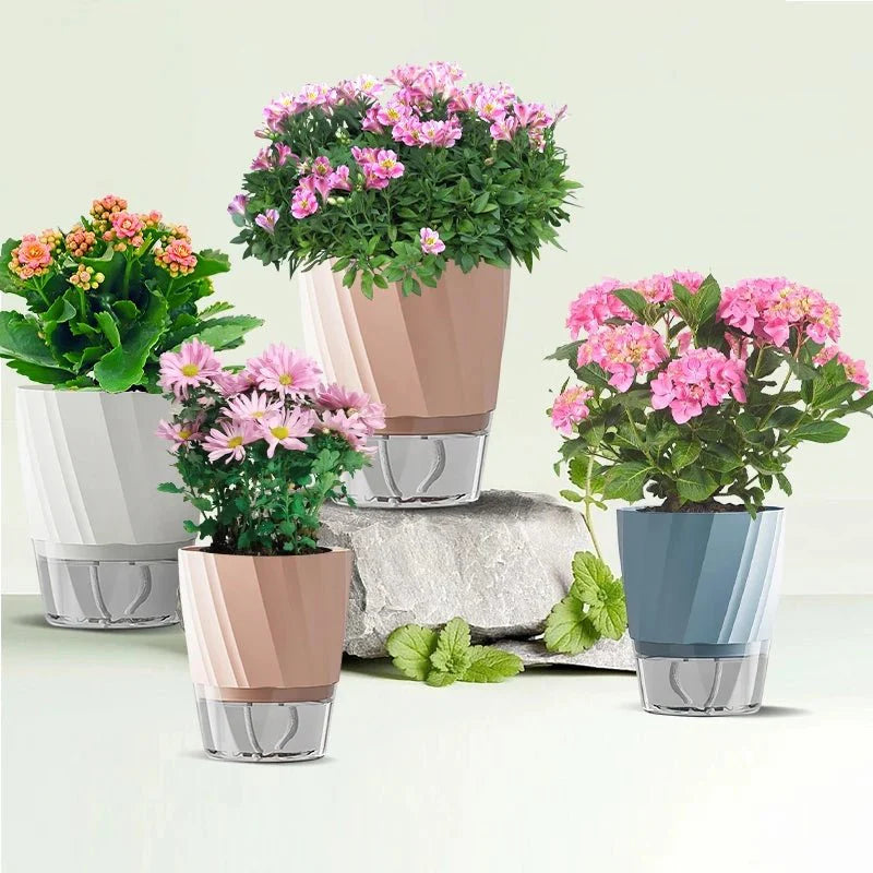 HYDROPOT – Vaso di Fiori in Plastica Autoirrigante per Giardinaggio Indoor Senza Terra