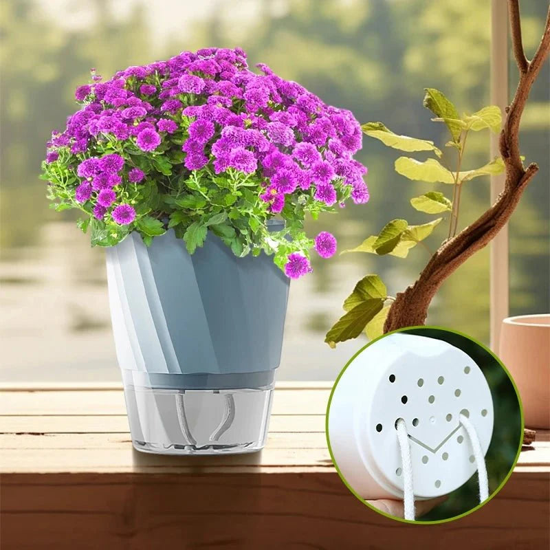 HYDROPOT – Vaso di Fiori in Plastica Autoirrigante per Giardinaggio Indoor Senza Terra
