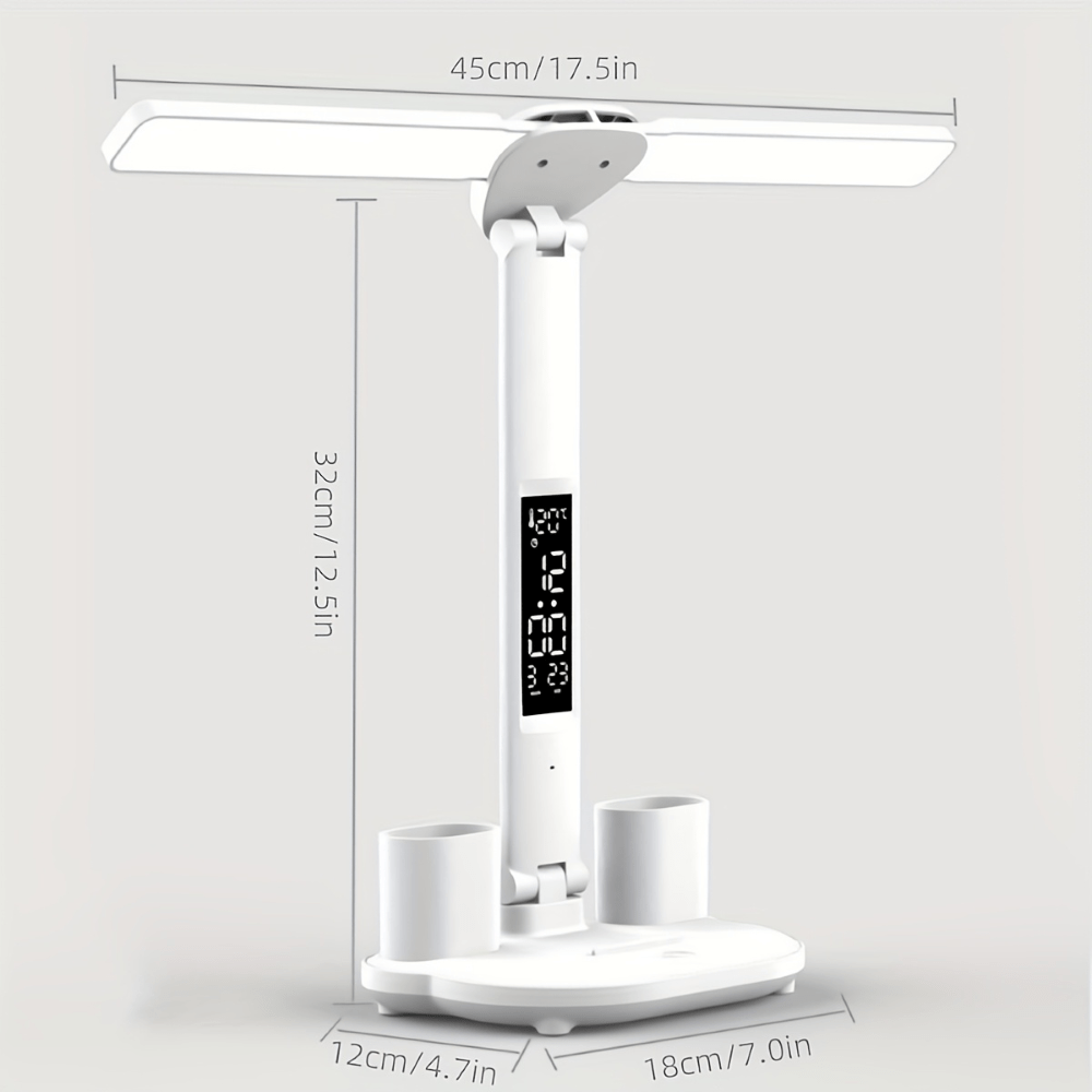 ILLUMAX – Lampada da scrivania LED a doppia testa versatile con sensore touch e alimentazione USB