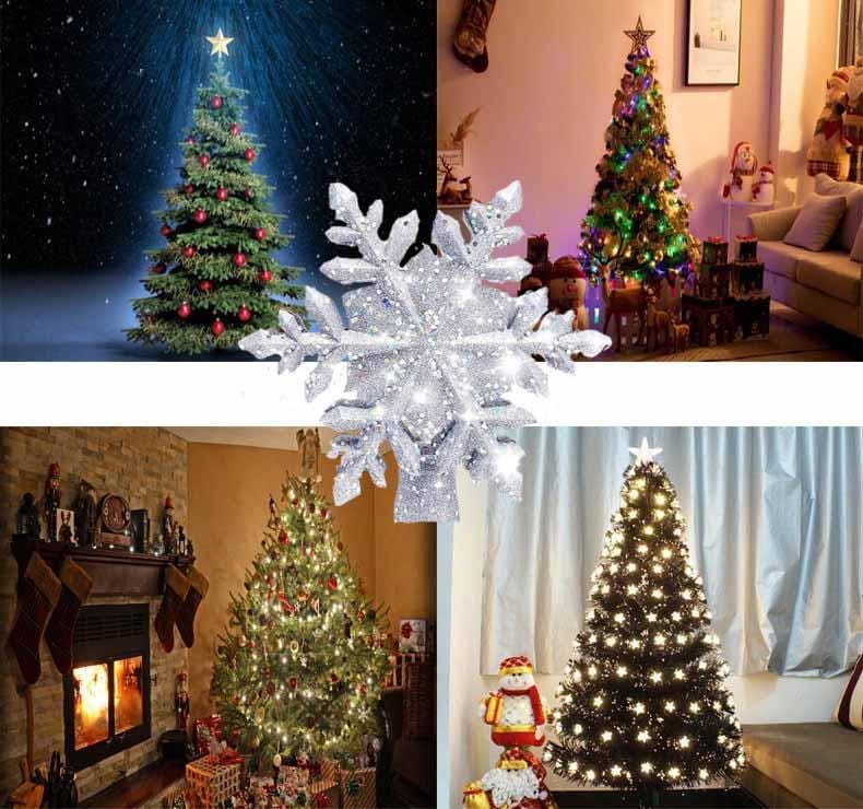 LED Fiocco di Neve Punta per Albero di Natale | Luce Magica ed Effetto Rotante | PVC