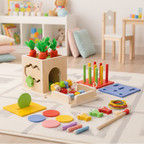 ActivityCube – Scatola di giocattoli Montessori con 8 attività didattiche per neonati