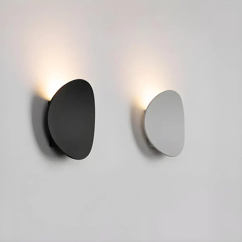 Lampada da Parete in Metallo a Disco Moderno