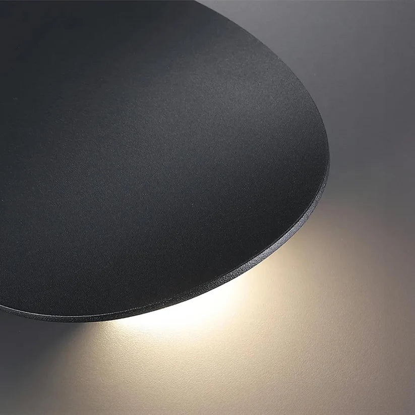 Lampada da Parete in Metallo a Disco Moderno