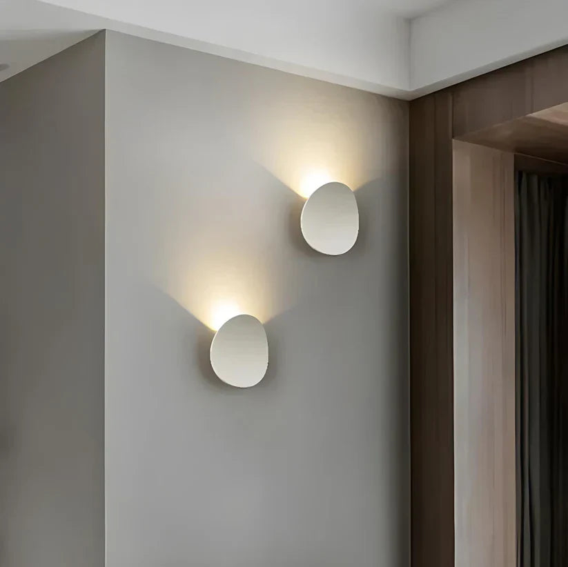 Lampada da Parete in Metallo a Disco Moderno