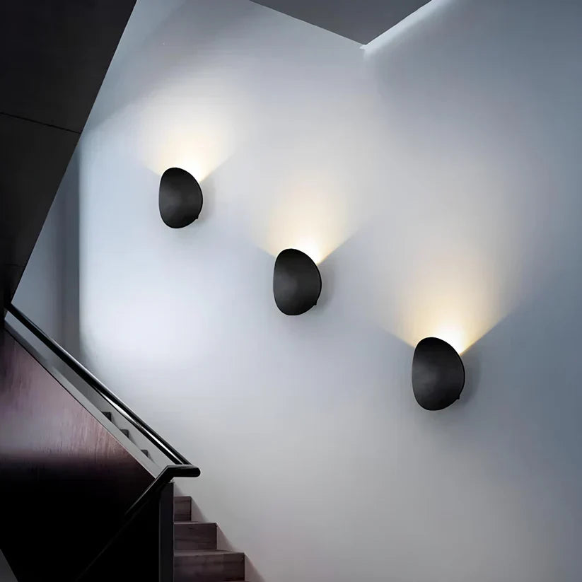 Lampada da Parete in Metallo a Disco Moderno