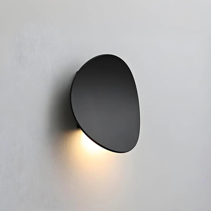 Lampada da Parete in Metallo a Disco Moderno