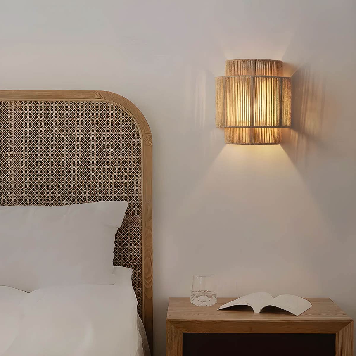 Lampada da Parete in Cordone Naturale con Bulbo LED