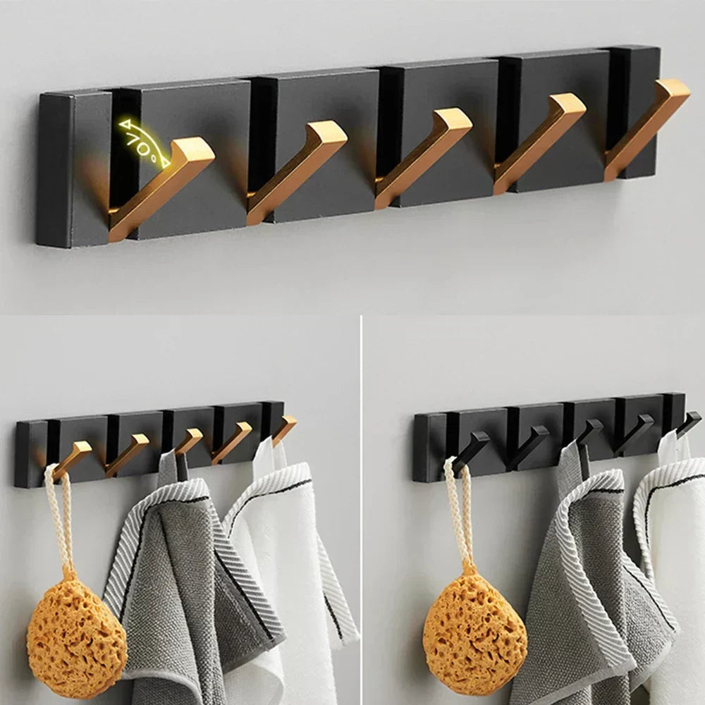 Gancio da Parete Pieghevole Minimalista – Design in Acciaio Inossidabile per Ingresso e Bagno