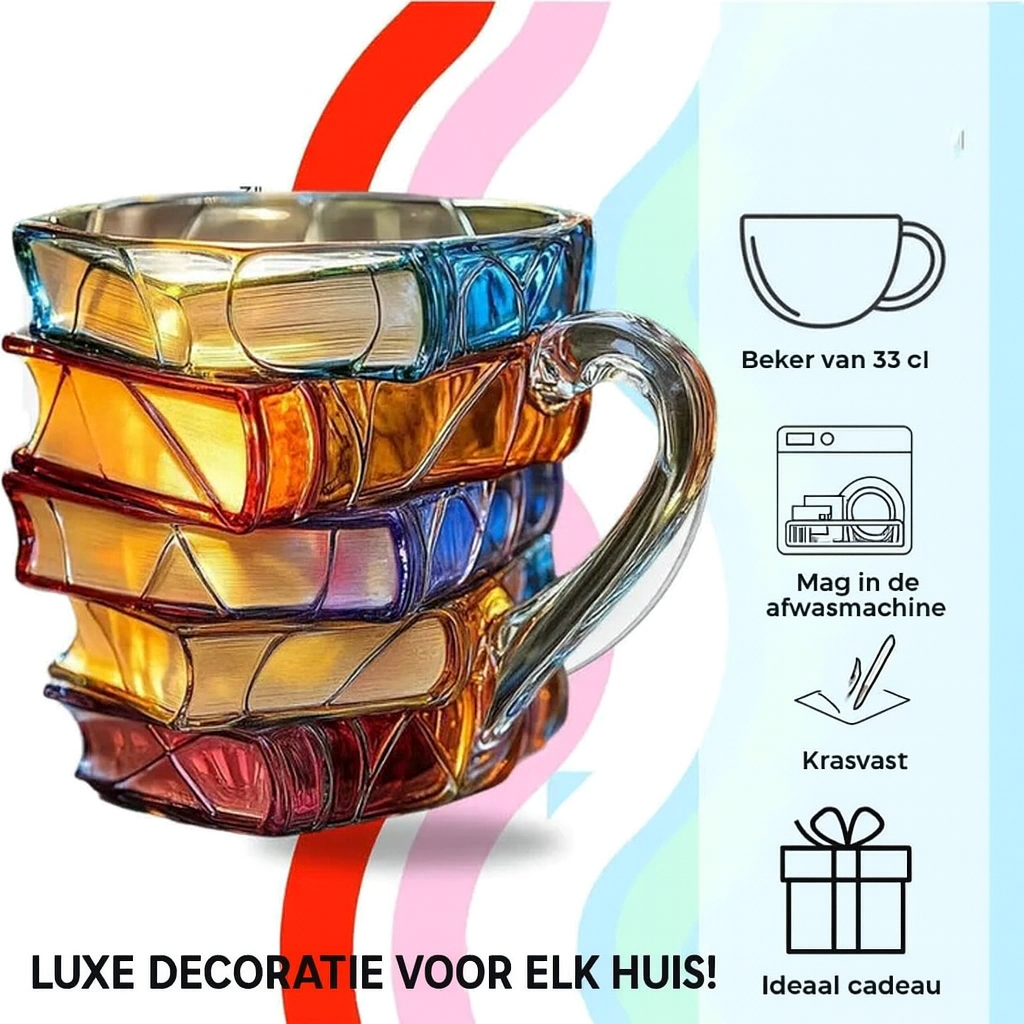 BookCup 3D-tazza – Tazze di letteratura dipinte a mano a forma di libro