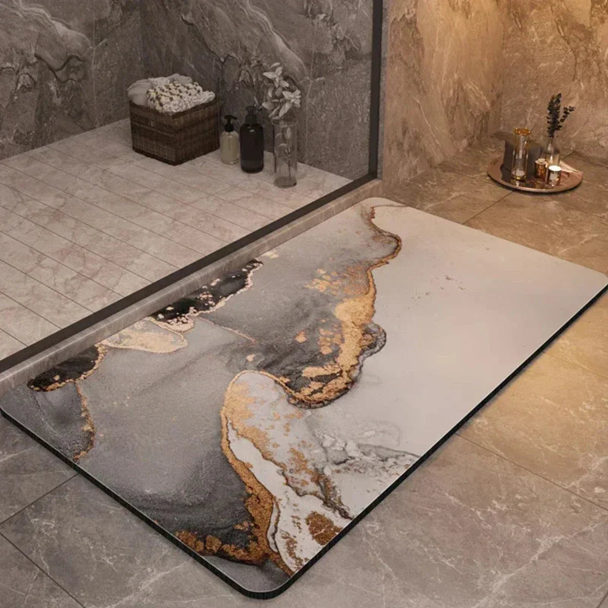 Tappetino da Bagno Antiscivolo Asciugatura Rapida – Design Ultra Assorbente