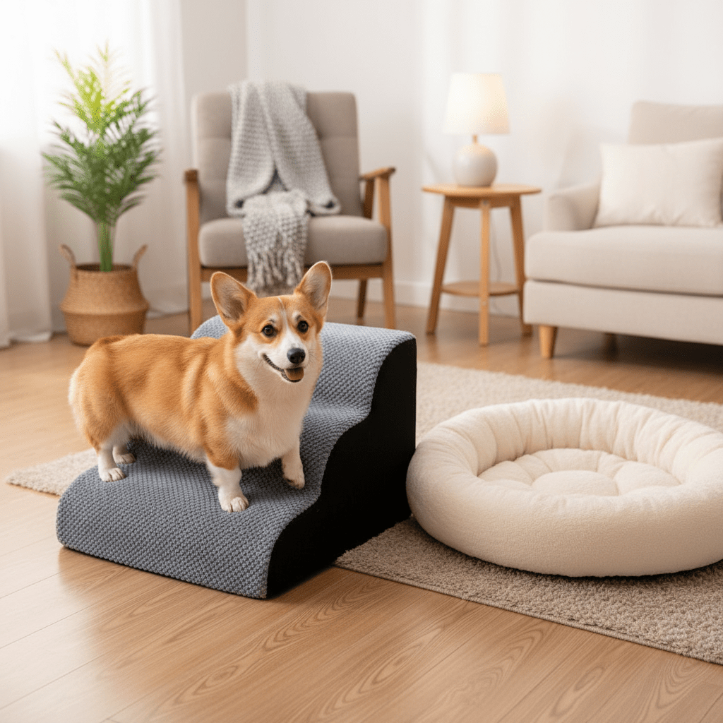 DENSESTEP – Scala per cani in schiuma ad alta densità per un uso sicuro in interni