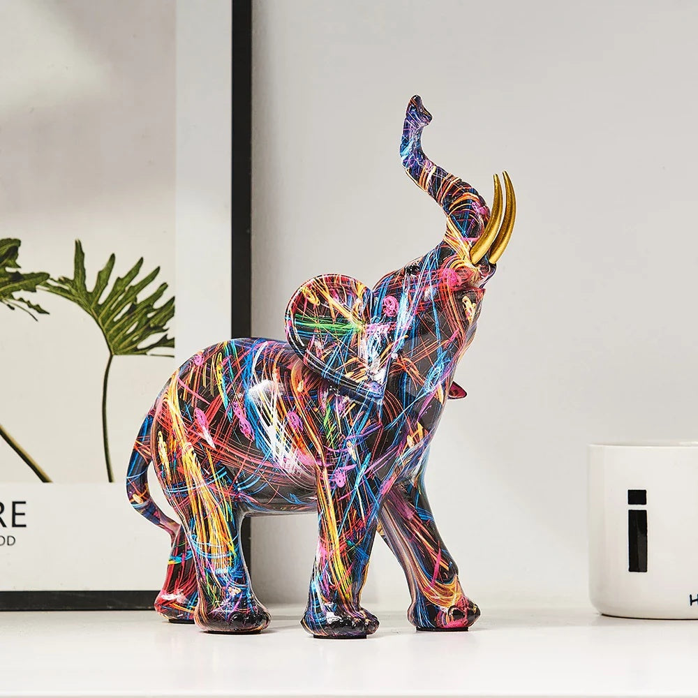 Figurina Elefante Artistico in Graffiti