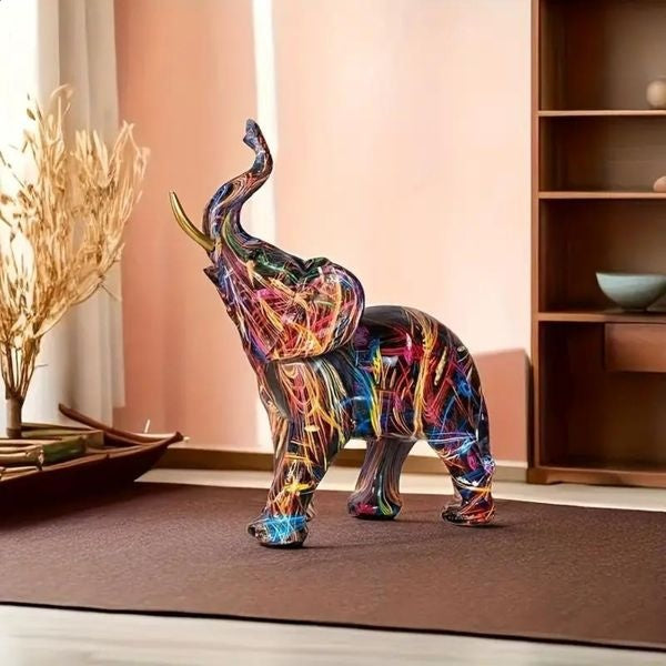 Figurina Elefante Artistico in Graffiti