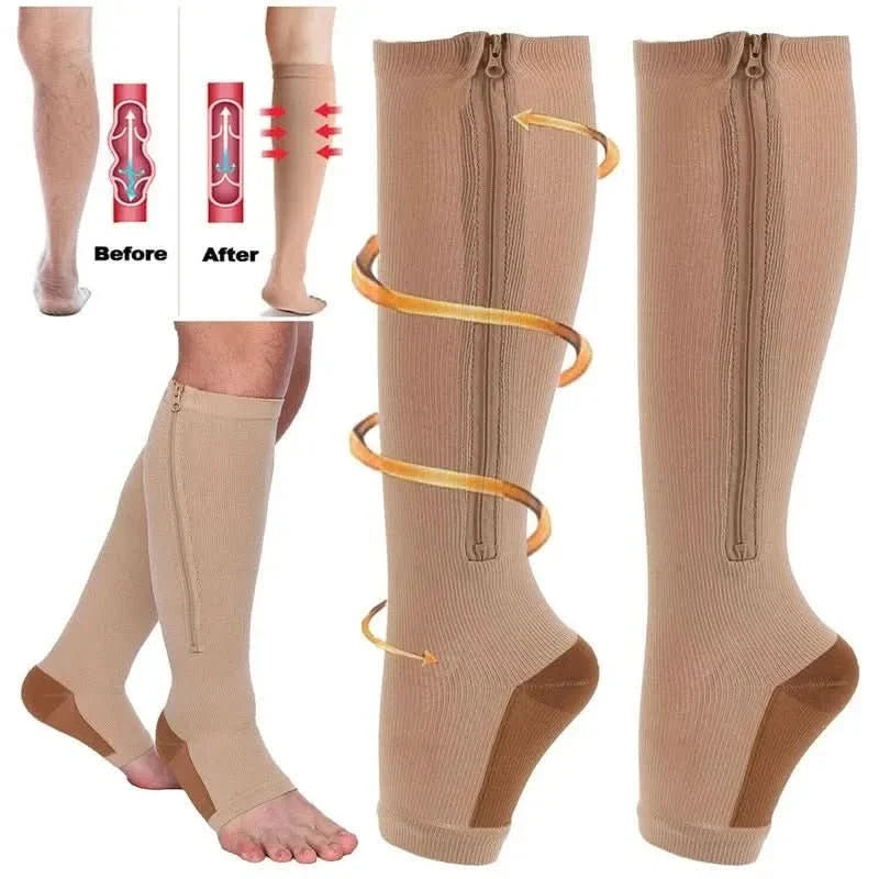 CIRCULARELIEF – Calze compressive con cerniera per supporto e sollievo
