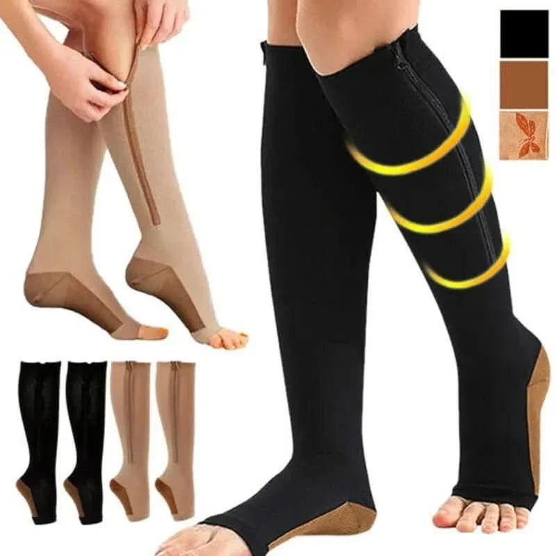 CIRCULARELIEF – Calze compressive con cerniera per supporto e sollievo