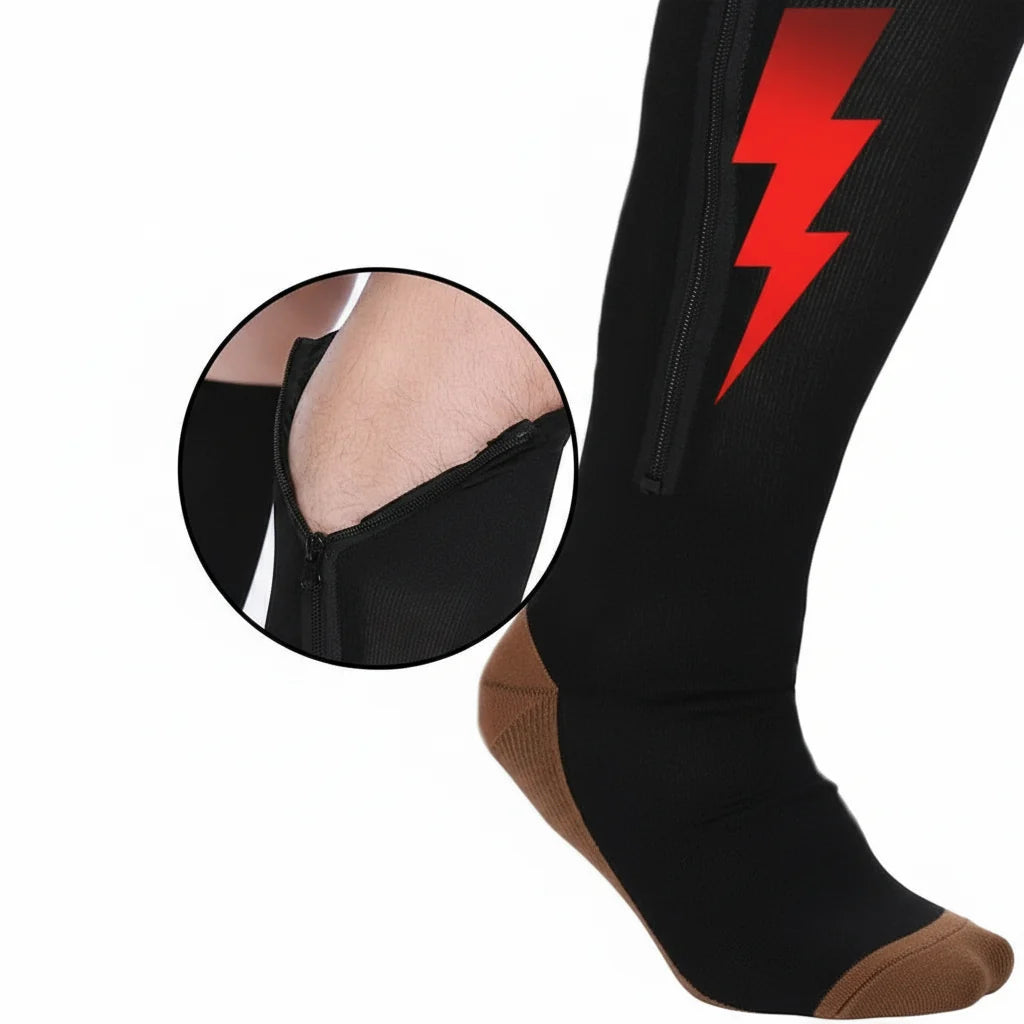 CIRCULARELIEF – Calze compressive con cerniera per supporto e sollievo
