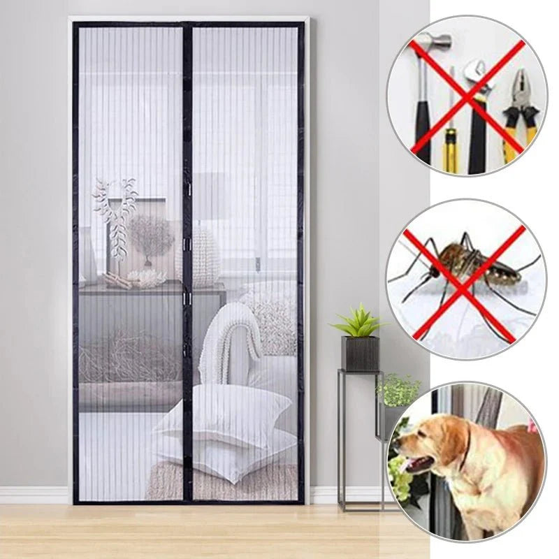 INSECTRA – Tenda Magnetica per Porta con Chiusura Automatica Facile