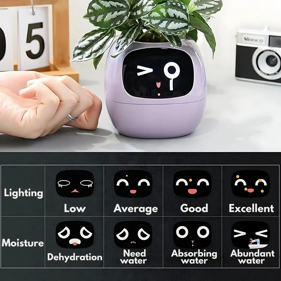 Interactive AI Plant Pot with Smart Care & Expressions