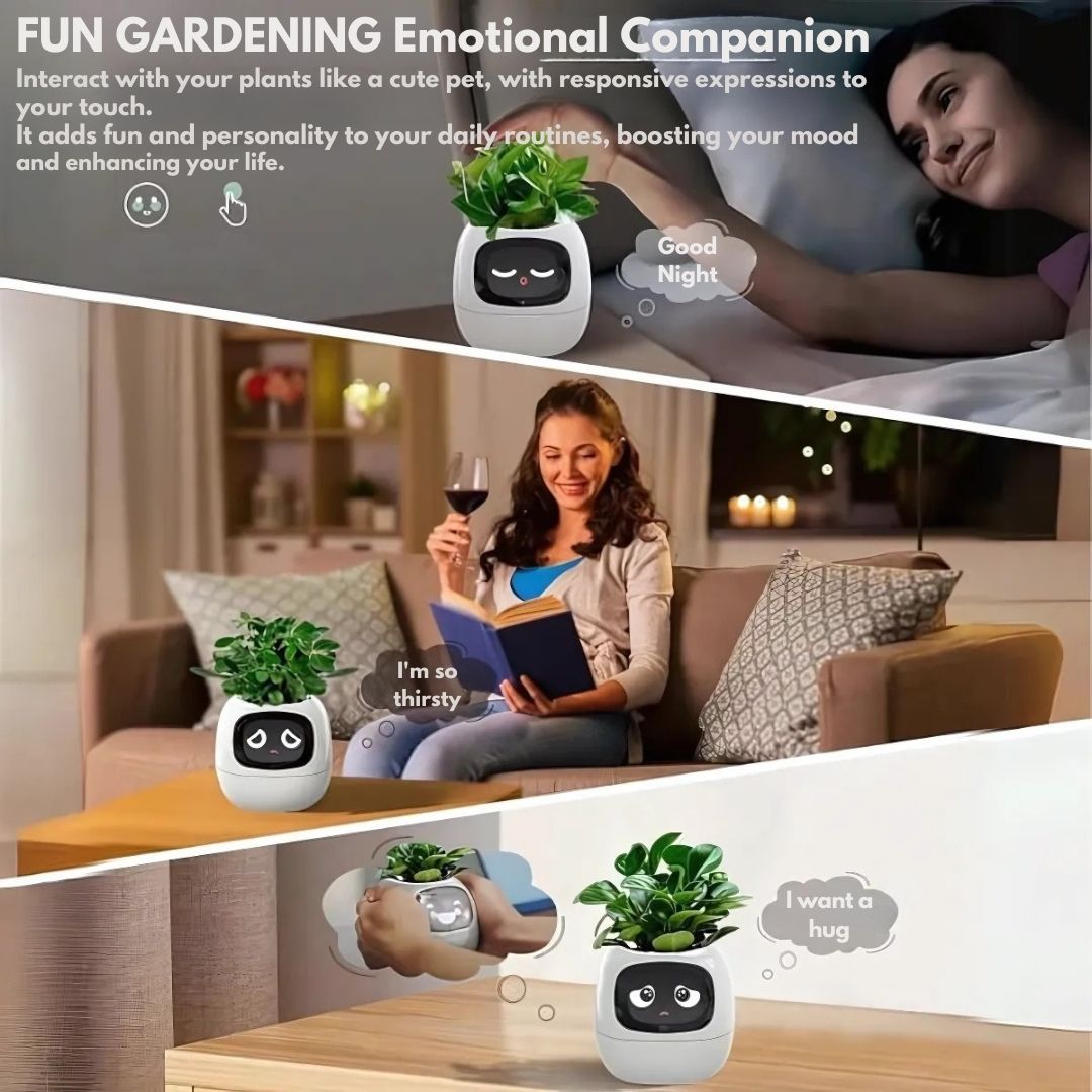 Interactive AI Plant Pot with Smart Care & Expressions