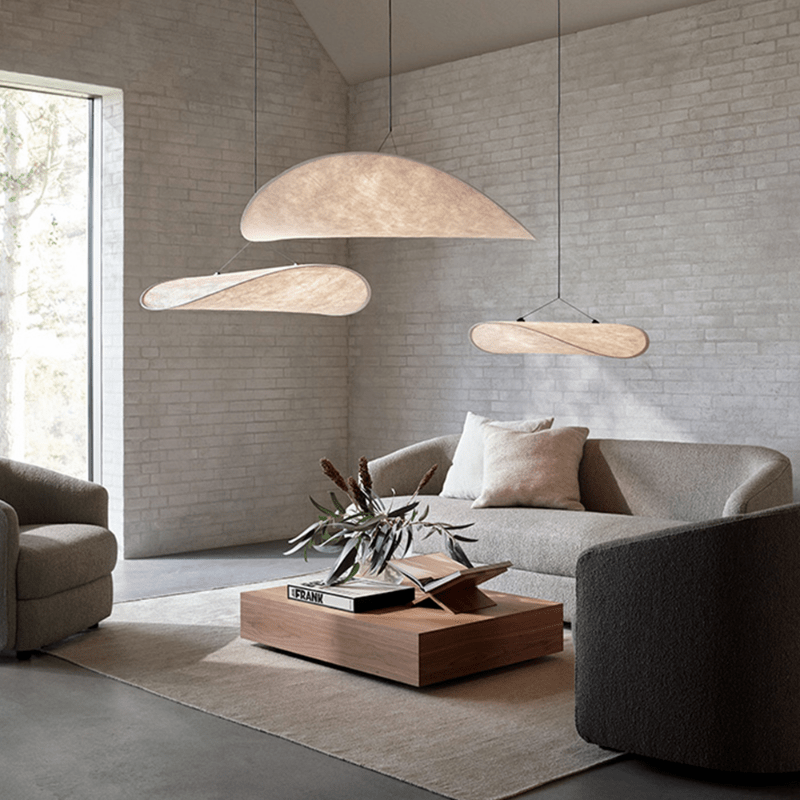 Japandi Style Silk Pendant Light for Elegant Interiors
