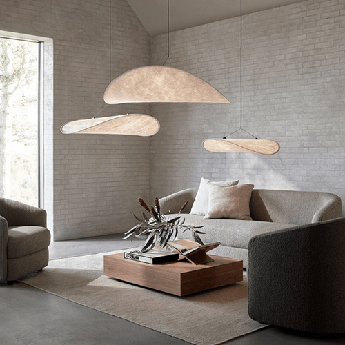 Japandi Style Silk Pendant Light for Elegant Interiors