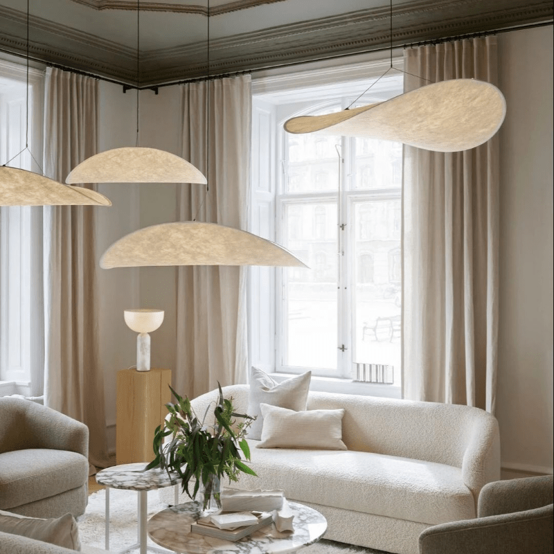 Japandi Style Silk Pendant Light for Elegant Interiors