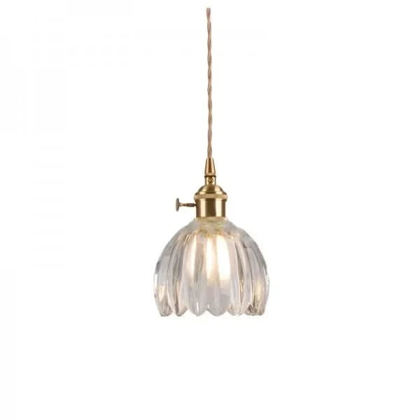Lampada a sospensione in vetro a forma di fiore – Stile giapponese
