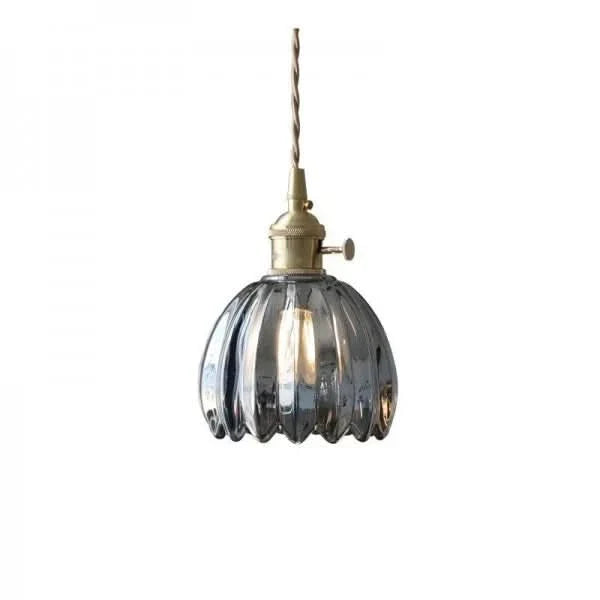 Lampada a Sospensione con Fiore di Vetro – Stile Giapponese