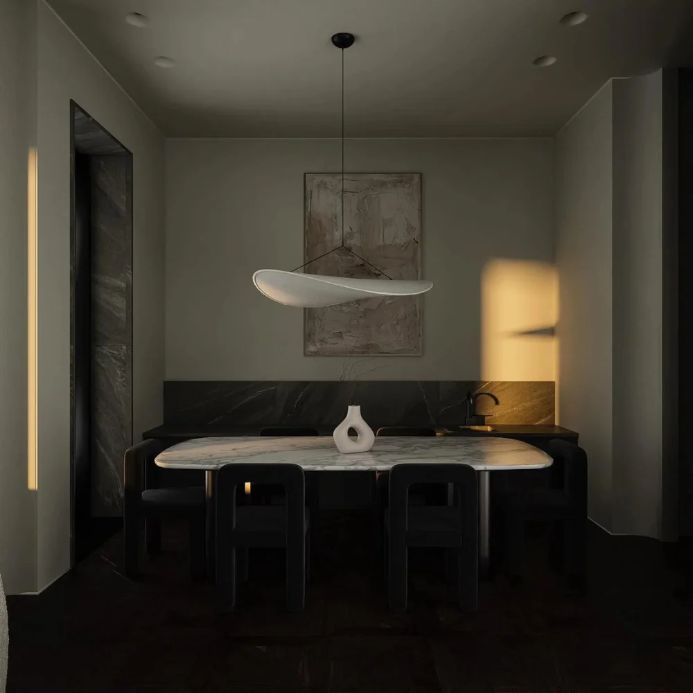 Japanese Silk Handmade Chandelier with Elegant Design