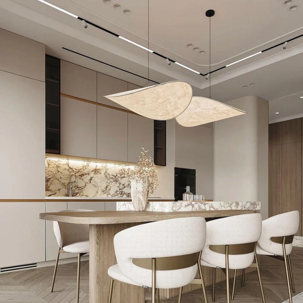 Japanese Silk Handmade Chandelier with Elegant Design