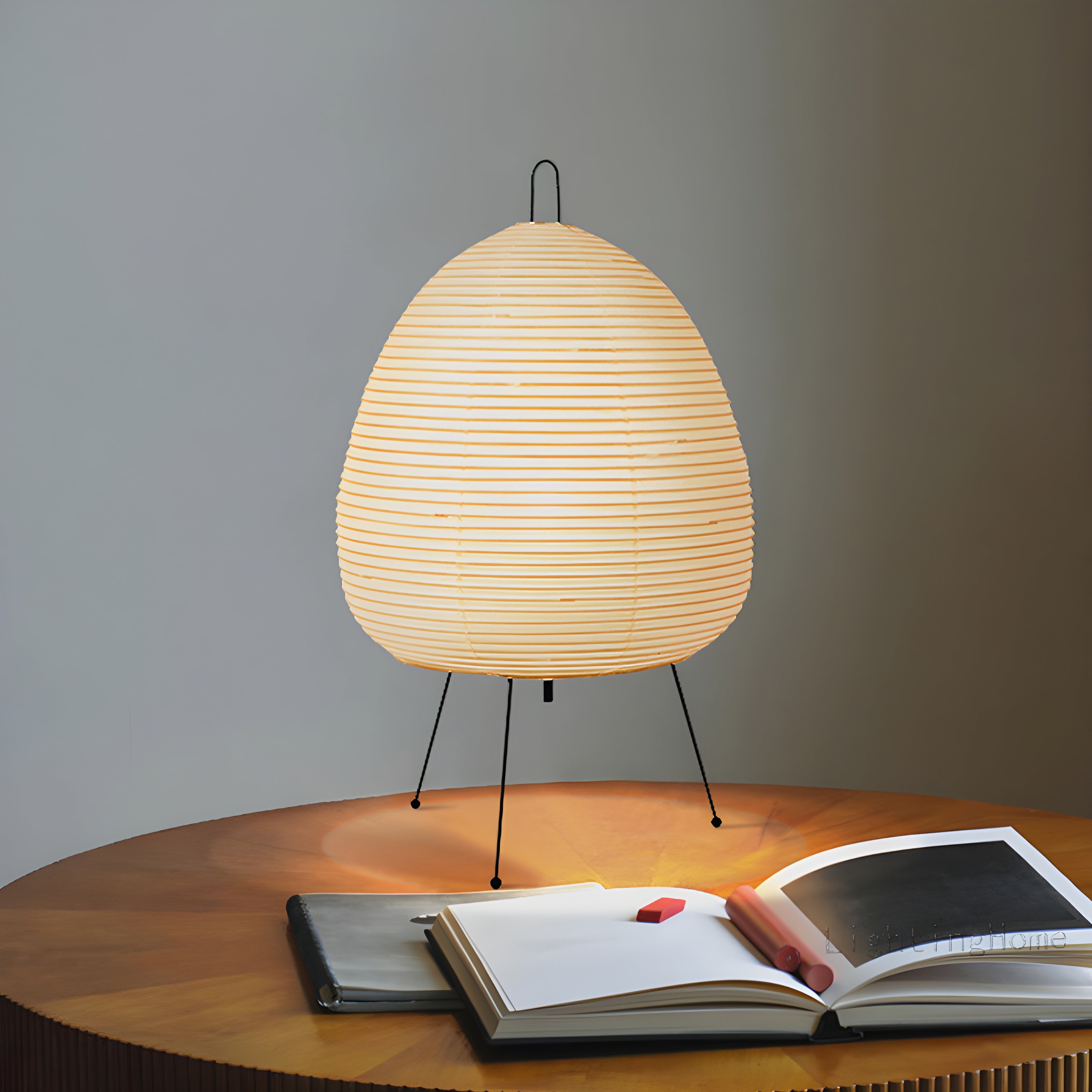 Japanese Design Akari Wabi-Sabi Rice Paper Table Lamp