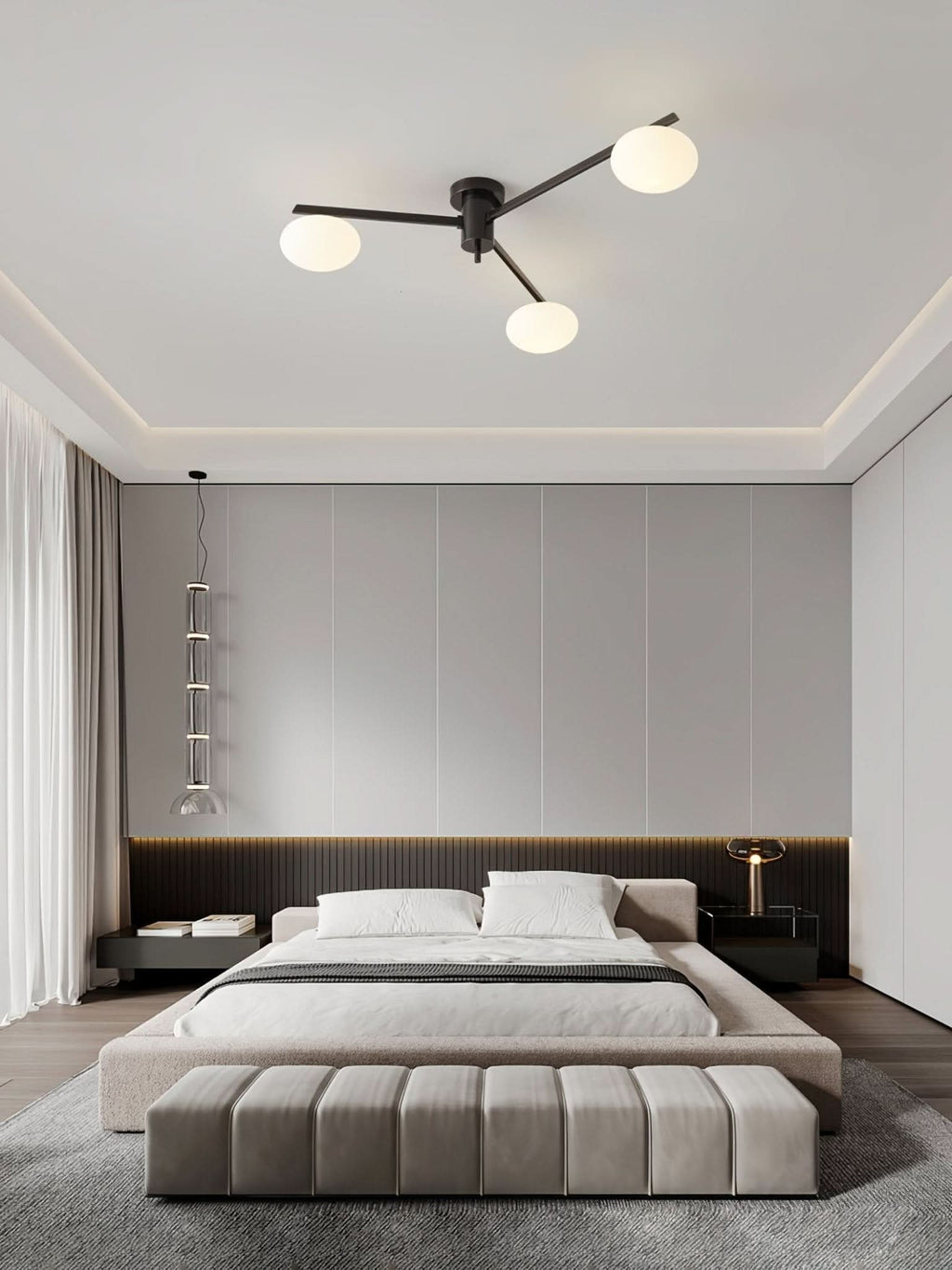 Lampada da Soffitto Moderna Jasper con Paralumi in Vetro