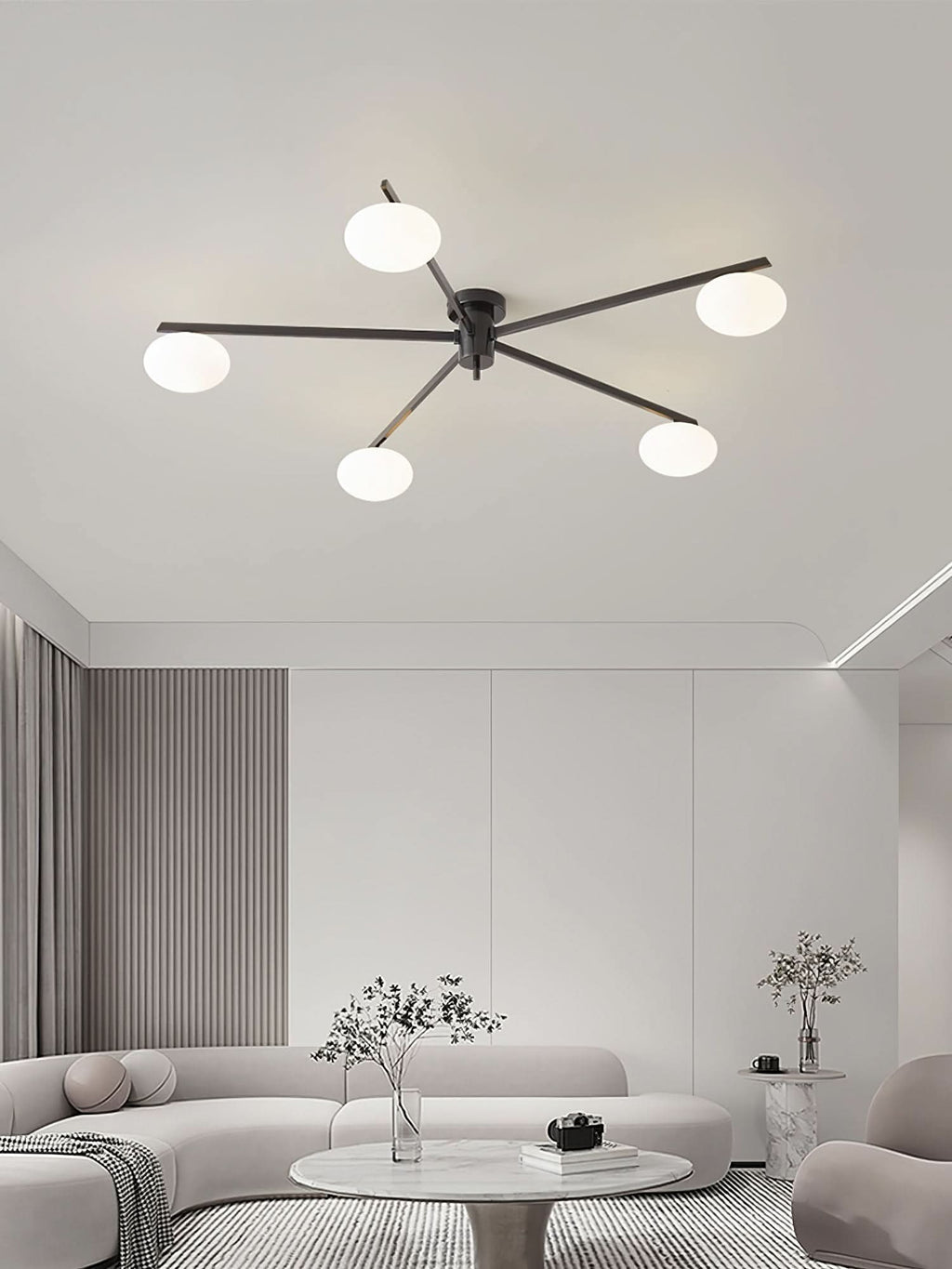 Lampada da Soffitto Moderna Jasper con Paralumi in Vetro