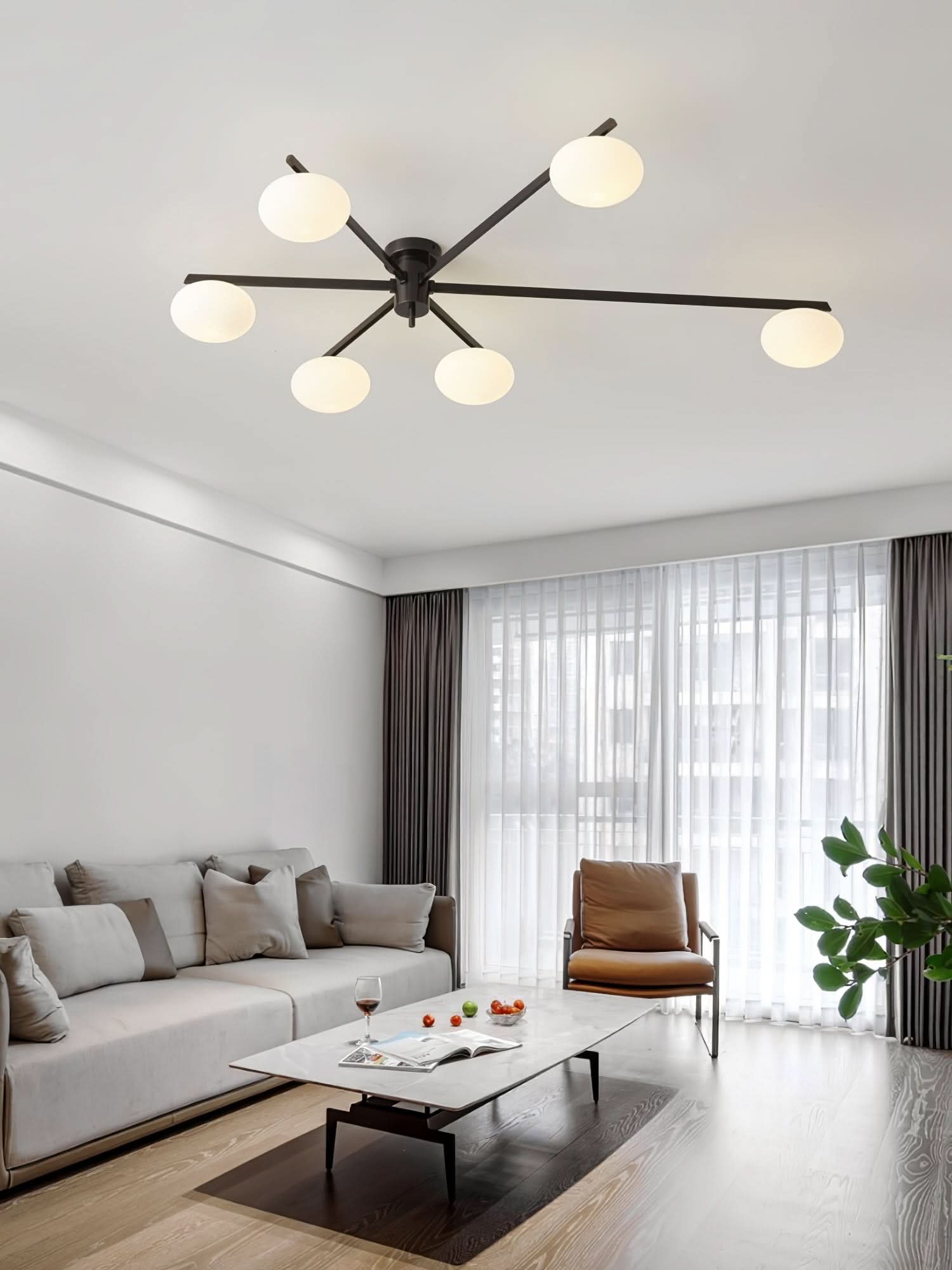 Lampada da Soffitto Moderna Jasper con Paralumi in Vetro